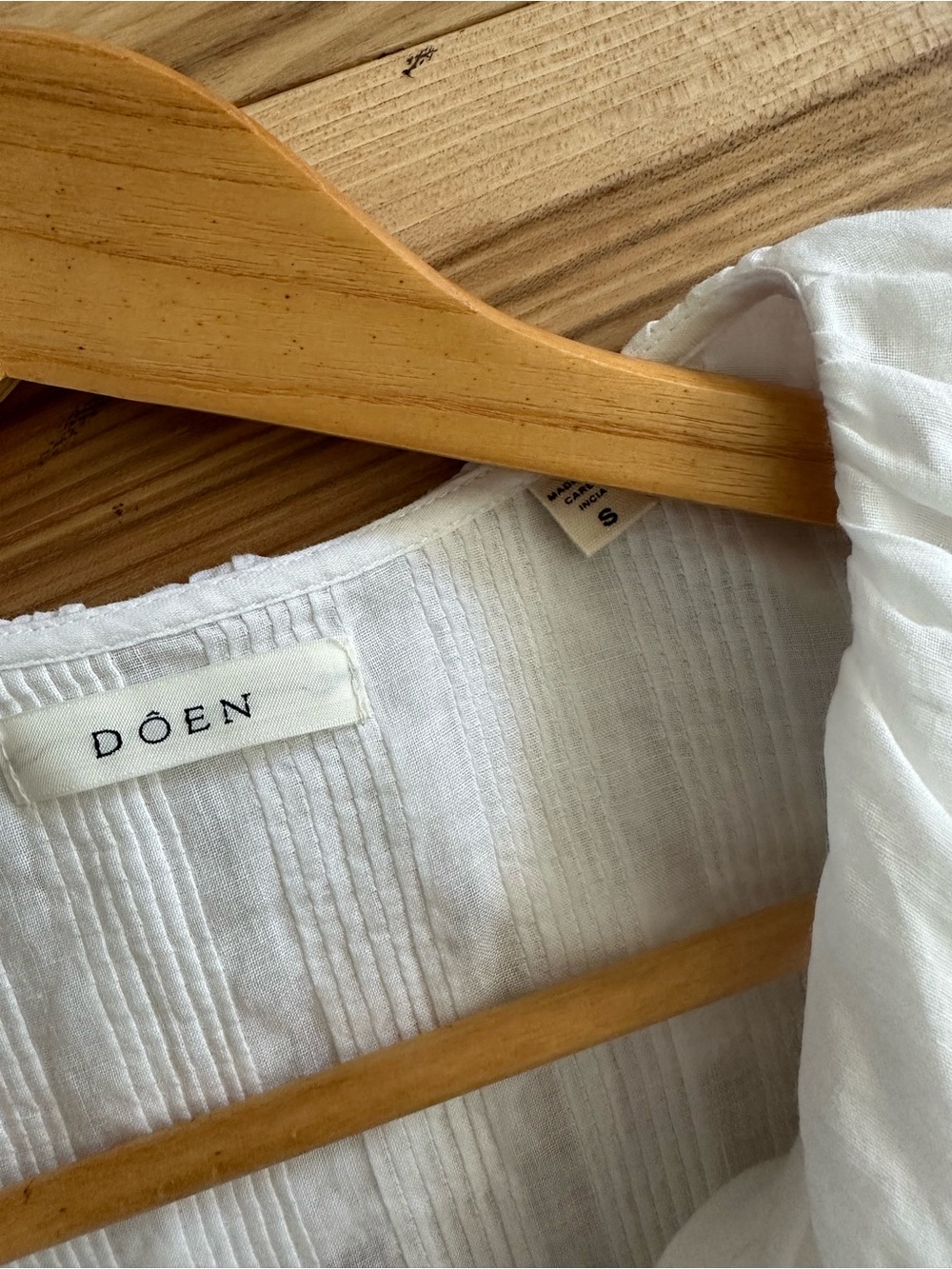 Doen Dress - White Ruffled Wrap Sun Dress - Small - Picture 6 of 8
